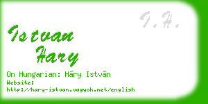istvan hary business card