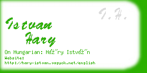 istvan hary business card